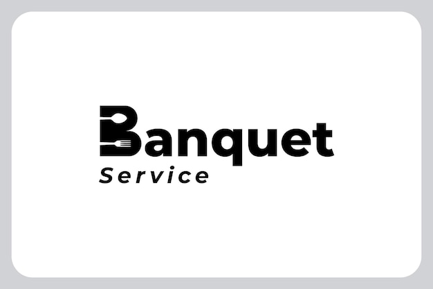 Illustration Vecteur De Logo D'entreprise De Service De Restauration De Banquet