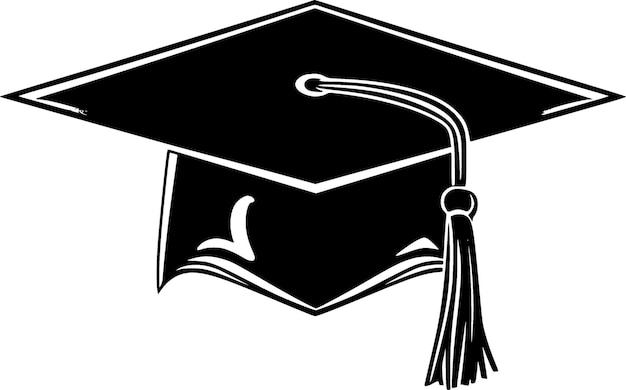 Illustration De Vecteur De Logo Minimaliste Et Plat De Graduation