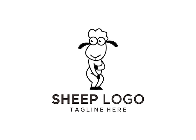 Illustration vecteur de logo de moutons