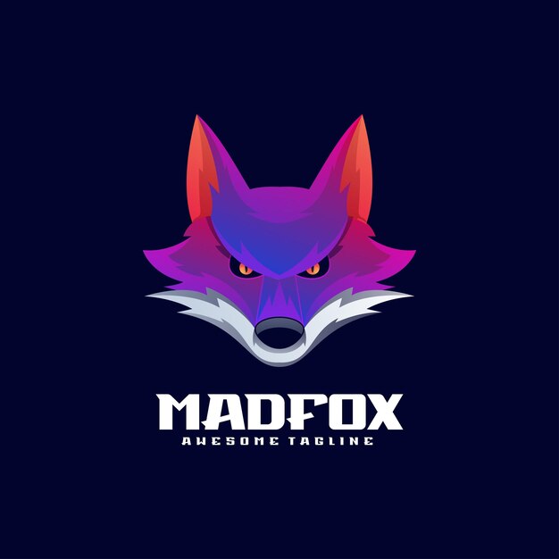 Illustration Vecteur Mad Fox Gaming Style Logo ESport