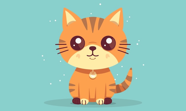 Une Illustration De Vecteur Plat Chat Mignon Bengale Dessin Animé