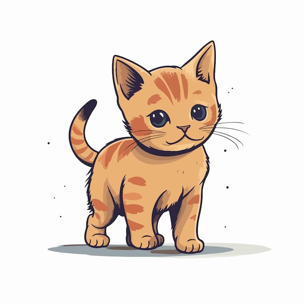 Illustration de vecteur plat chaton mignon main de chaton mignon dessin illustration vectorielle isolé