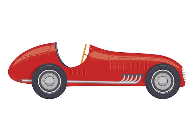 Illustration de vecteur de voiture de course sport vintage Vector isolé