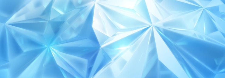 Vecteur une illustration vectorielle abstraite bleu clair vibrant sur fond de cristal avec des formes géométriques et des effets de lumière créant un design moderne et attrayant