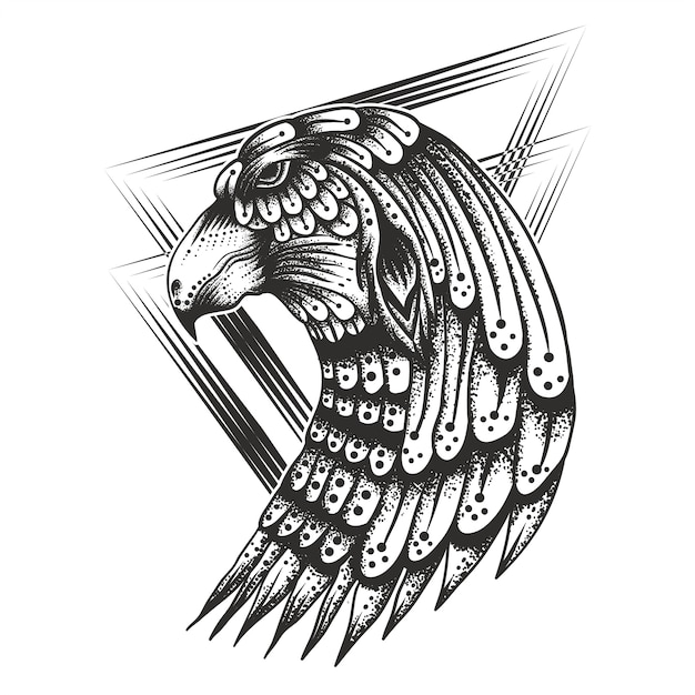 Illustration Vectorielle Aigle Tête