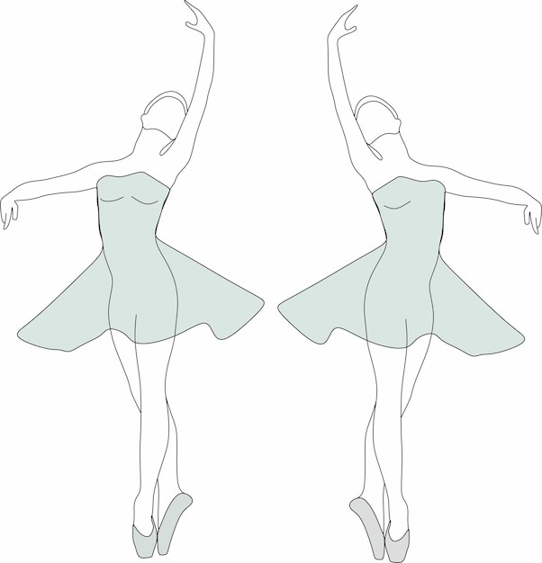 Vecteur illustration vectorielle de l'allette de la ballerine