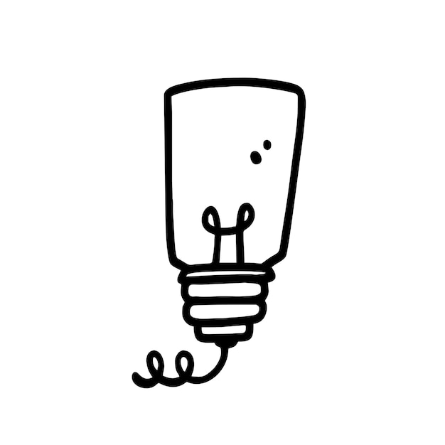 Vecteur illustration vectorielle de l'ampoule dessinée à la main1