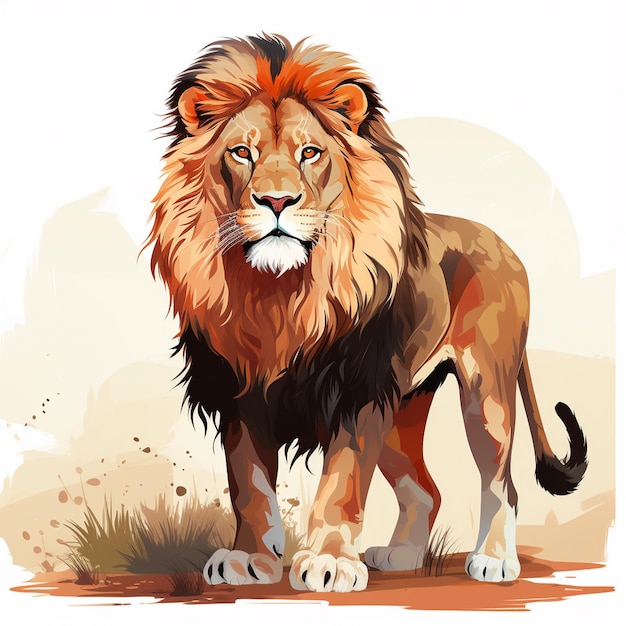 Vecteur illustration vectorielle d'animal symbole de conception de lion roi icône de visage sauvage tête lion logo graphique