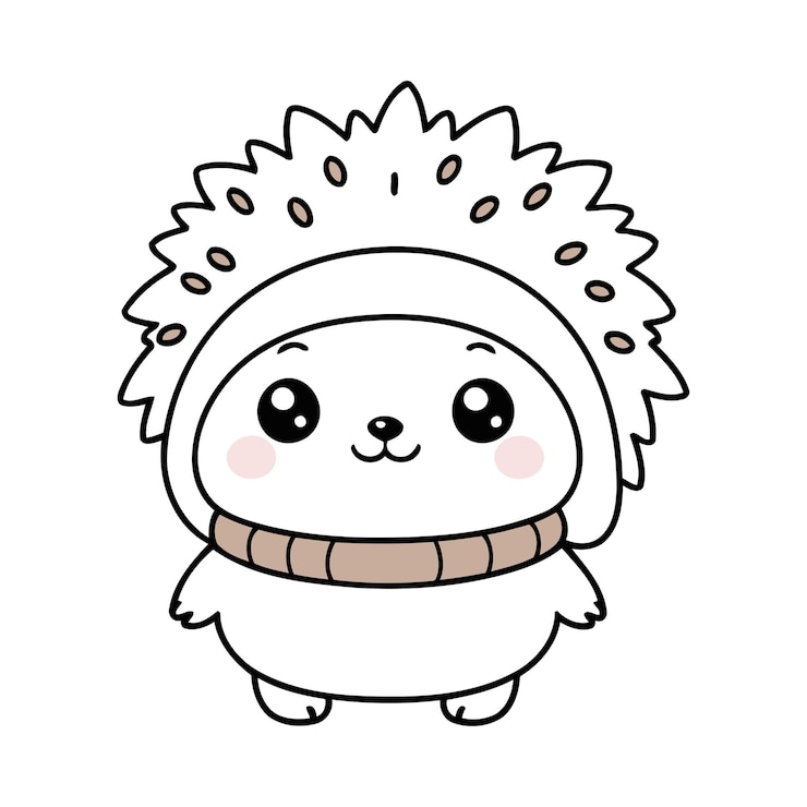 Vecteur illustration vectorielle d'animaux kawaii mignonne pour les livres d'histoires pour enfants
