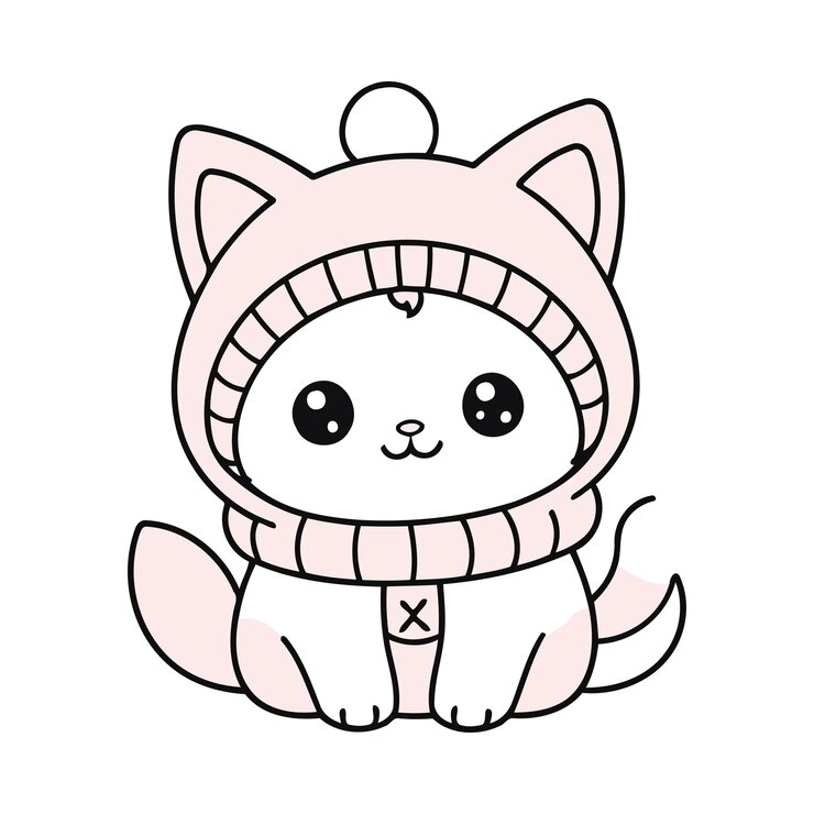 Vecteur illustration vectorielle d'animaux mignonne en style kawaii pour les enfants
