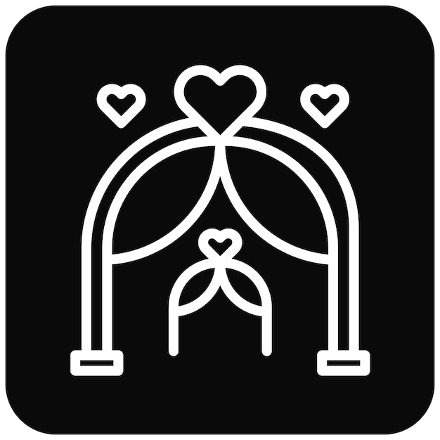 Illustration vectorielle de l'arc de mariage