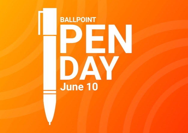 Illustration vectorielle d'un arrière-plan pour la journée du stylo à bille