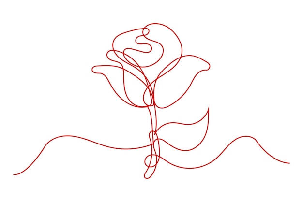 Vecteur une illustration vectorielle de l'art de la rose