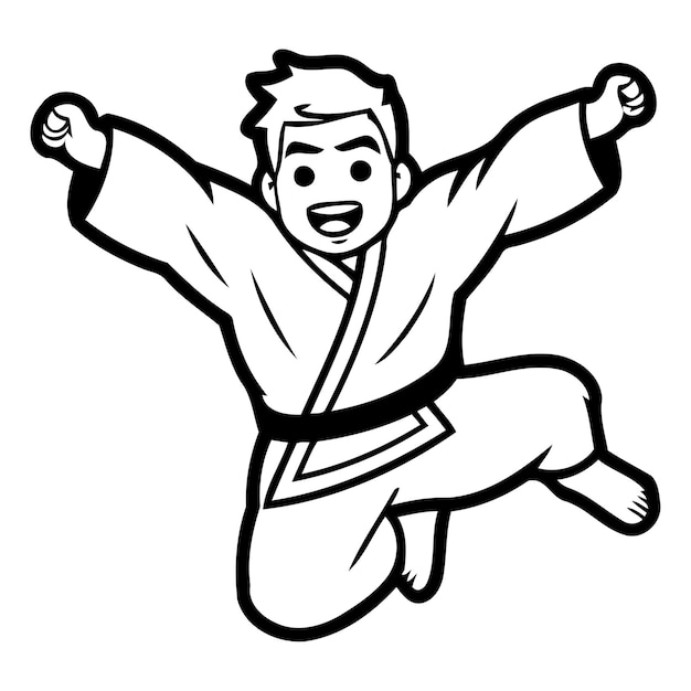 Illustration Vectorielle Des Arts Du Karaté Du Taekwondo