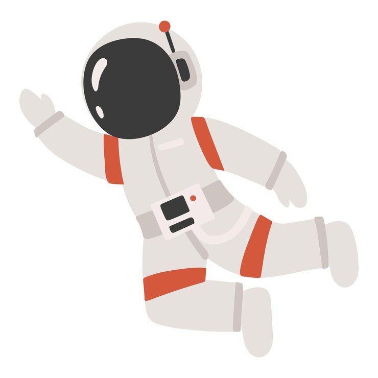 Illustration vectorielle d'astronaute mignon élément du système solaire astronaute élément bébé isolé vecteur