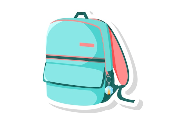 Illustration Vectorielle D'autocollant De Sac D'école