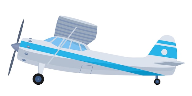 Vecteur illustration vectorielle d'avion de dessin animé isolée sur fond blanc