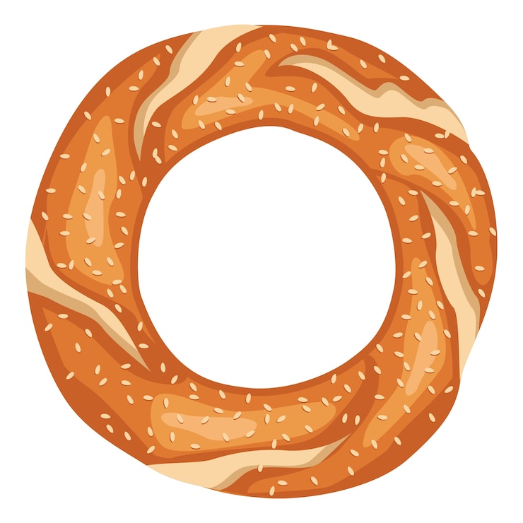 Vecteur illustration vectorielle de bagel turque