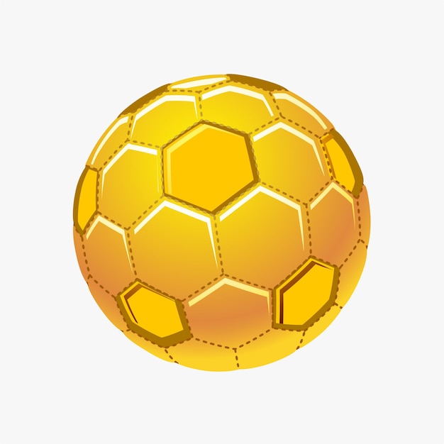 Illustration vectorielle de la balle de football dorée