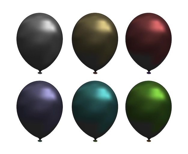 Illustration Vectorielle De Ballon Sur Fond Transparent. Ballon Réaliste Brillant Pour La Fête D'anniversaire.