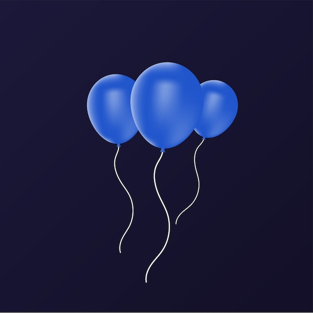 Vecteur illustration vectorielle de ballons bleus