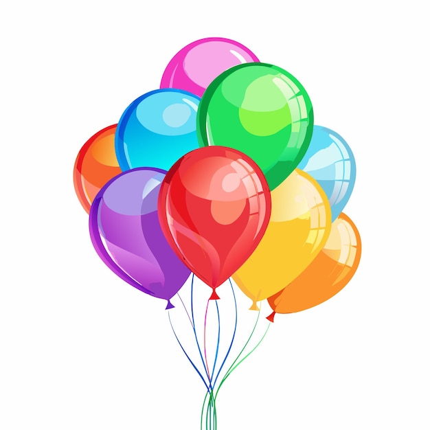 Illustration vectorielle des ballons de célébration 10