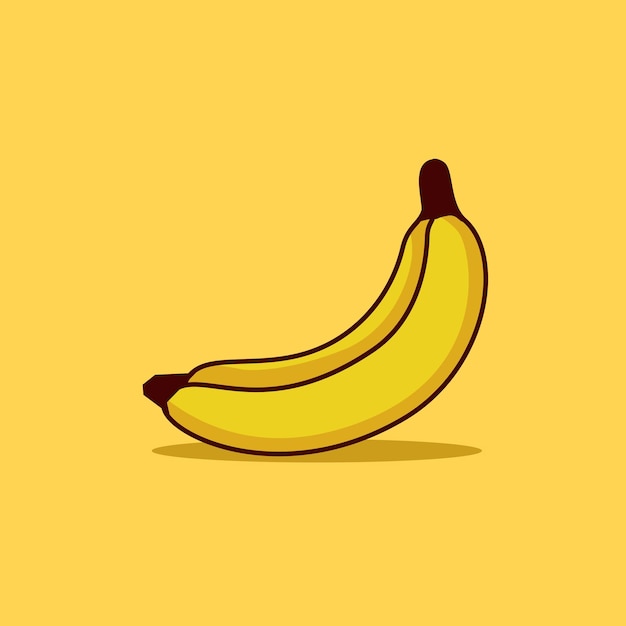 Illustration Vectorielle De Banane En Couleur Jaune