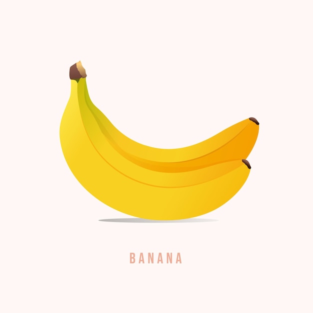 Illustration vectorielle de banane fruit style moderne