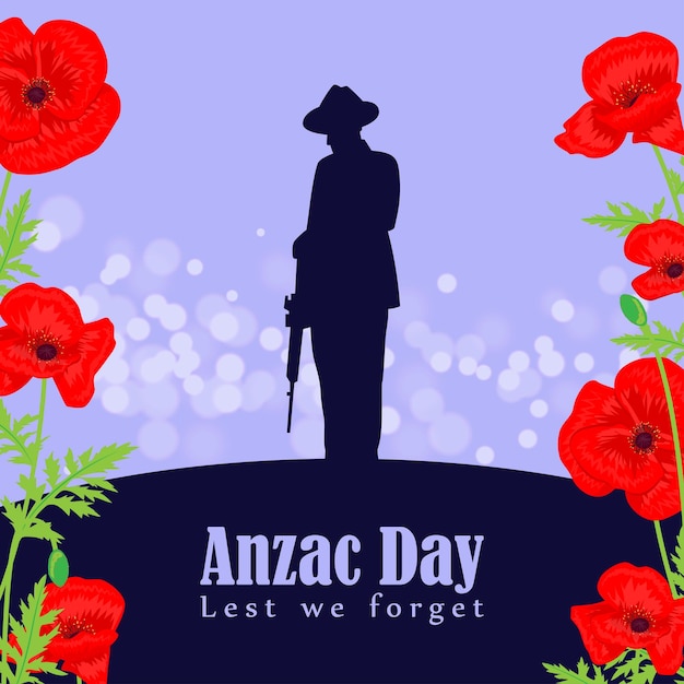 Illustration vectorielle de la bannière Anzac Day