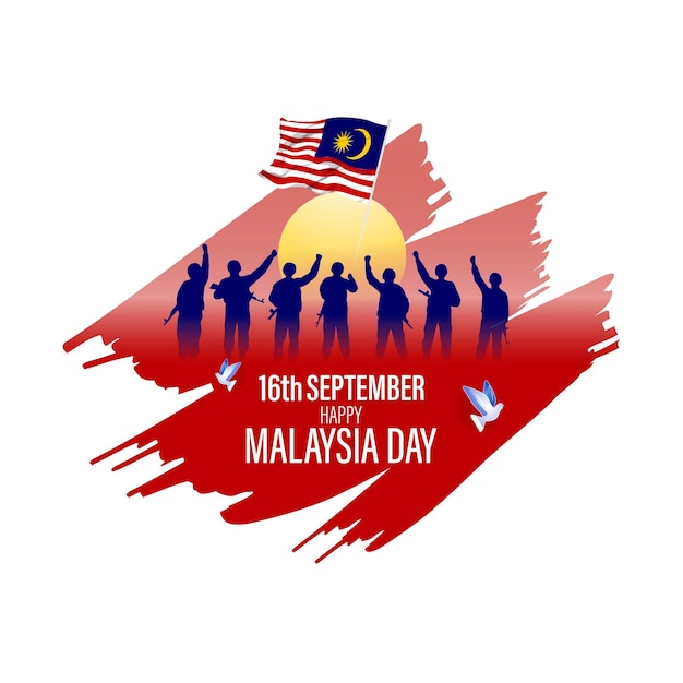 Vecteur illustration vectorielle de la bannière de la fête de la malaisie