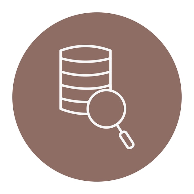 Illustration vectorielle de la base de données de recherche