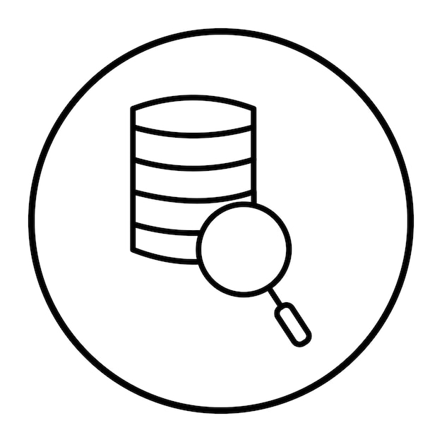 Illustration vectorielle de la base de données de recherche