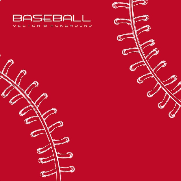 Illustration Vectorielle De Baseball Blanc Et Rouge