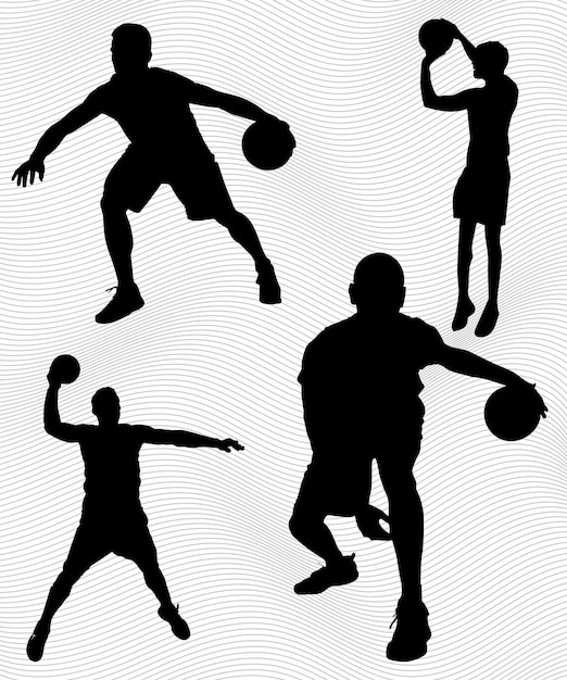 Illustration vectorielle de basket-ball noir