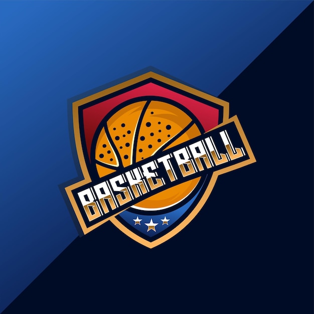 Vecteur illustration vectorielle de basket-ball sport logo design