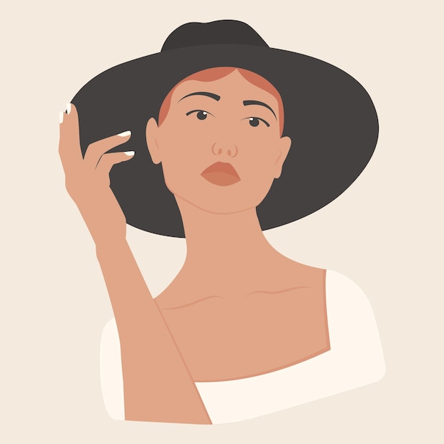 Illustration vectorielle d'une belle jeune femme