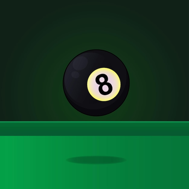 Illustration Vectorielle De Billard Huit Boule