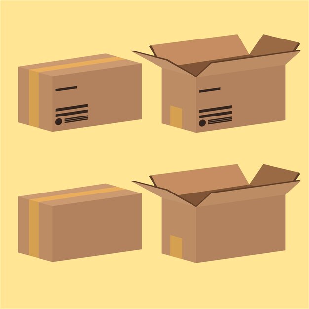 illustration vectorielle de boîte de livraison