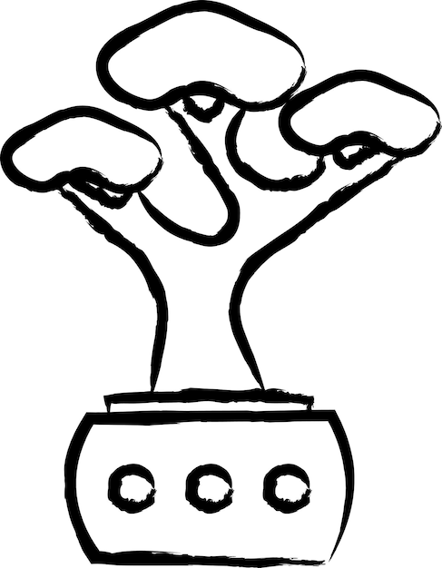 illustration vectorielle de bonsaï