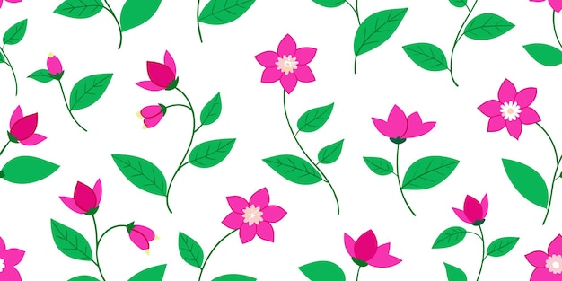 Illustration Vectorielle De La Bordure Du Motif Floral