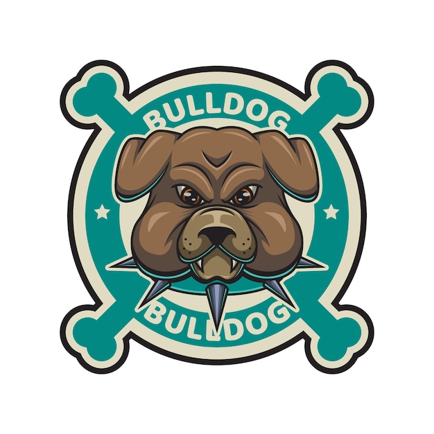 Vecteur illustration vectorielle de bouledogue tête logo