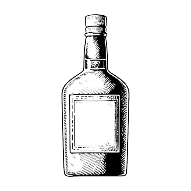 Ensemble De Bouteille Vide Simple Tirée Par La Main De Rhum, Collection De  Symm Illustration de Vecteur - Illustration du isolement, alcool: 47133830