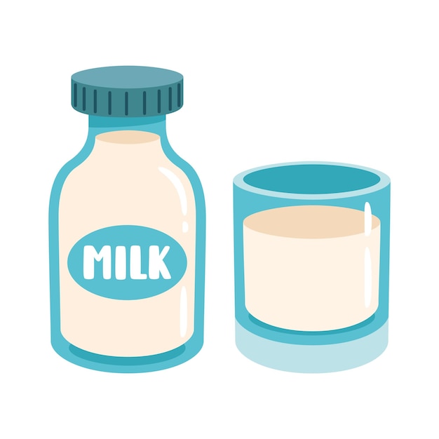 Illustration Vectorielle De Bouteille De Lait