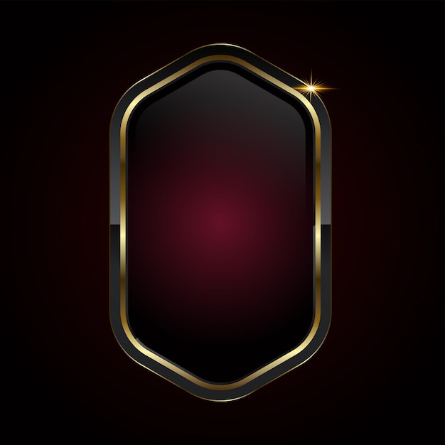Une illustration vectorielle de bouton rouge foncé brillant 3D de luxe spécial avec un bouton allongé verticalement