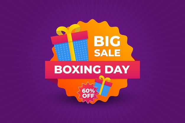 Illustration Vectorielle De Boxing Day Vente