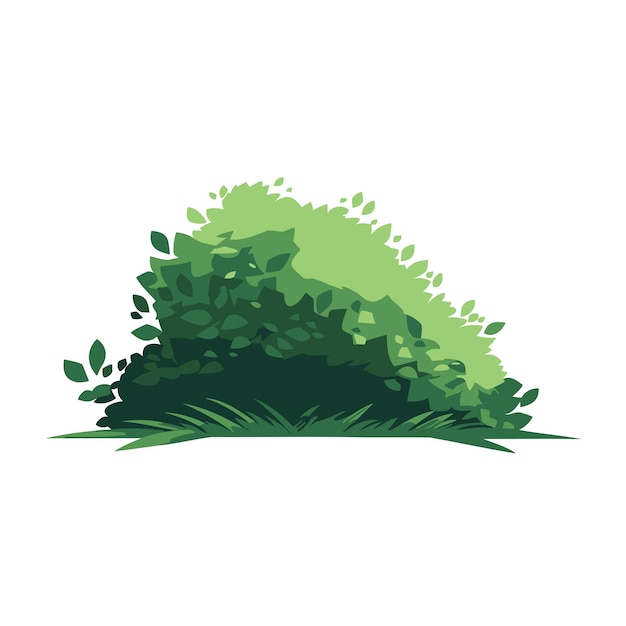 Vecteur illustration vectorielle de buisson vert