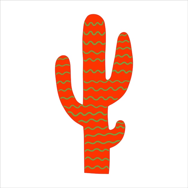 Illustration vectorielle de cactus dans un style scandinave