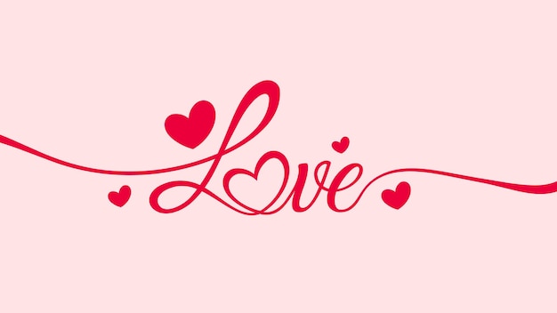 L'illustration vectorielle de la calligraphie des lettres d'amour