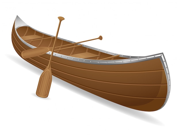 Vecteur illustration vectorielle de canoë
