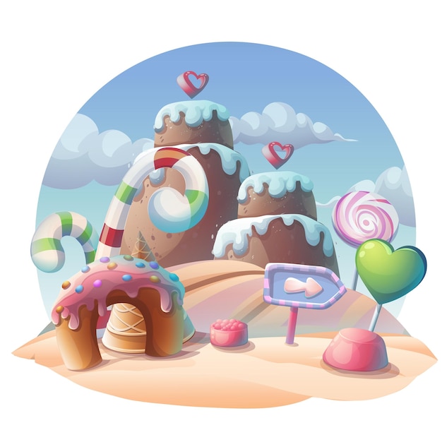 Illustration Vectorielle De Caramel. Image Douce Pour Les Jeux